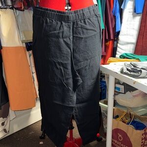 J. Jill Black Cropped Elastic Waist Pants